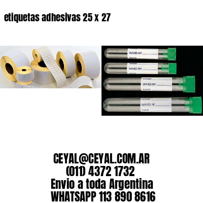 etiquetas adhesivas 25 x 27