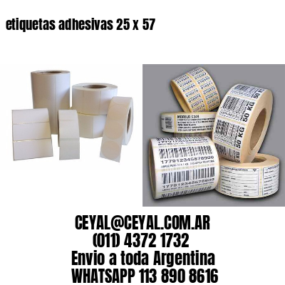 etiquetas adhesivas 25 x 57