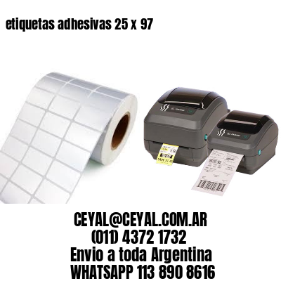 etiquetas adhesivas 25 x 97