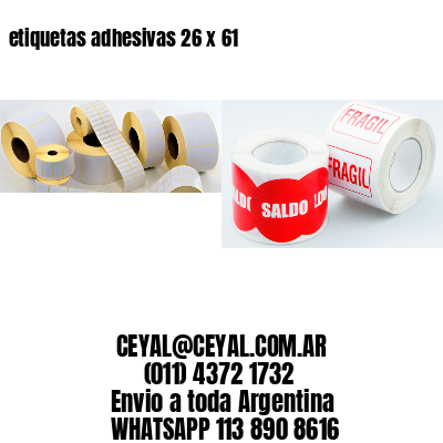 etiquetas adhesivas 26 x 61