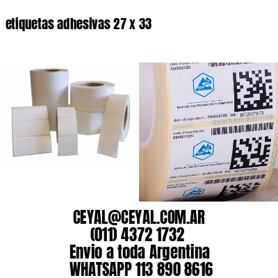 etiquetas adhesivas 27 x 33