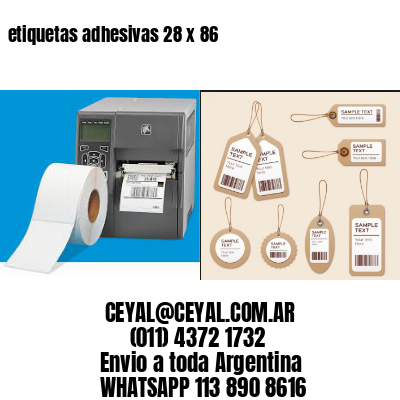etiquetas adhesivas 28 x 86