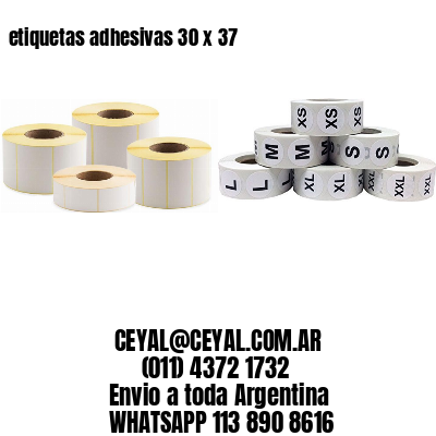 etiquetas adhesivas 30 x 37