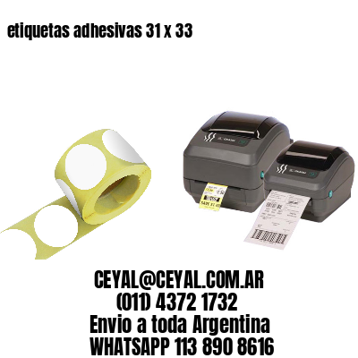 etiquetas adhesivas 31 x 33