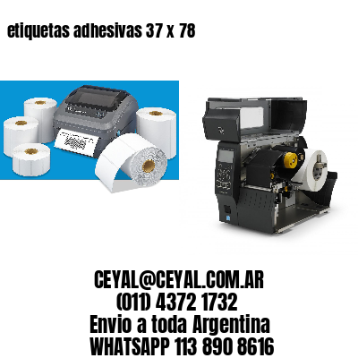 etiquetas adhesivas 37 x 78