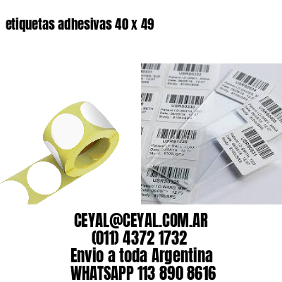 etiquetas adhesivas 40 x 49