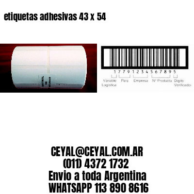 etiquetas adhesivas 43 x 54
