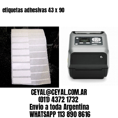 etiquetas adhesivas 43 x 90