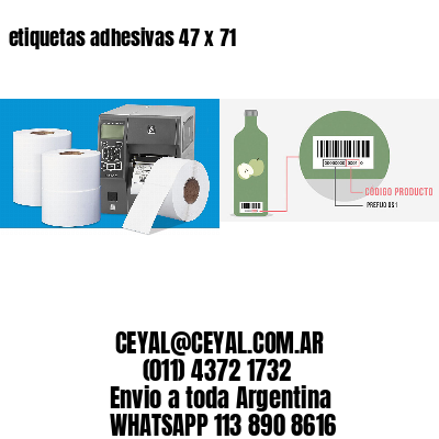 etiquetas adhesivas 47 x 71