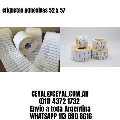 etiquetas adhesivas 52 x 57