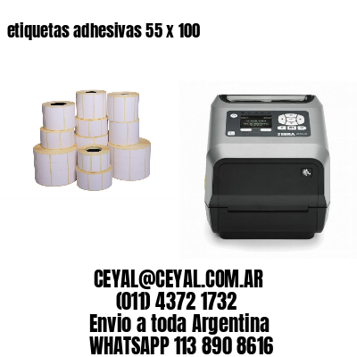 etiquetas adhesivas 55 x 100