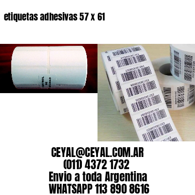 etiquetas adhesivas 57 x 61