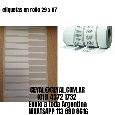 etiquetas en rollo 29 x 67