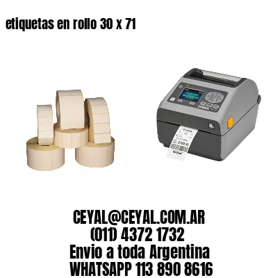 etiquetas en rollo 30 x 71
