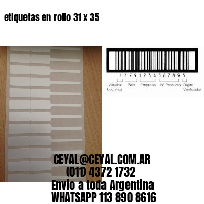 etiquetas en rollo 31 x 35