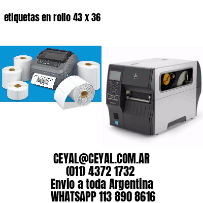 etiquetas en rollo 43 x 36