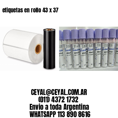 etiquetas en rollo 43 x 37