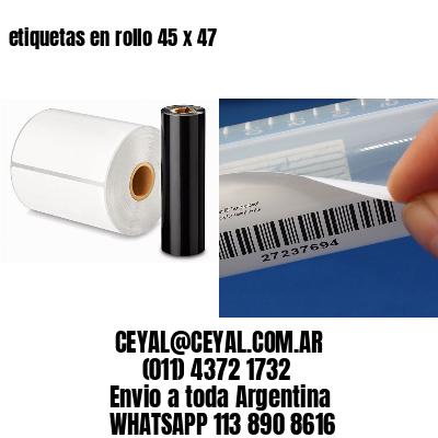 etiquetas en rollo 45 x 47