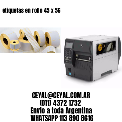 etiquetas en rollo 45 x 56