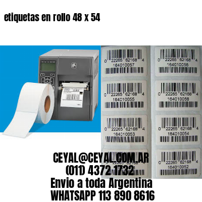 etiquetas en rollo 48 x 54