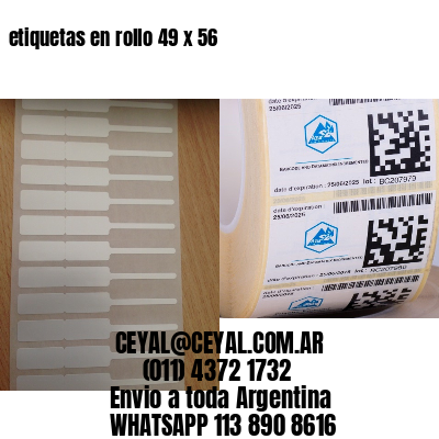 etiquetas en rollo 49 x 56