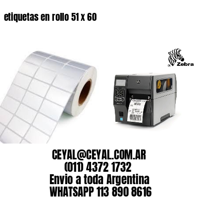 etiquetas en rollo 51 x 60