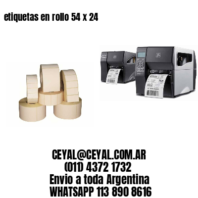 etiquetas en rollo 54 x 24