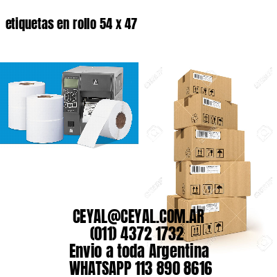 etiquetas en rollo 54 x 47