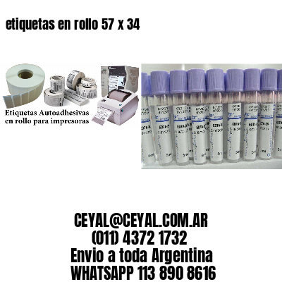 etiquetas en rollo 57 x 34