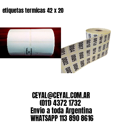 etiquetas termicas 42 x 20