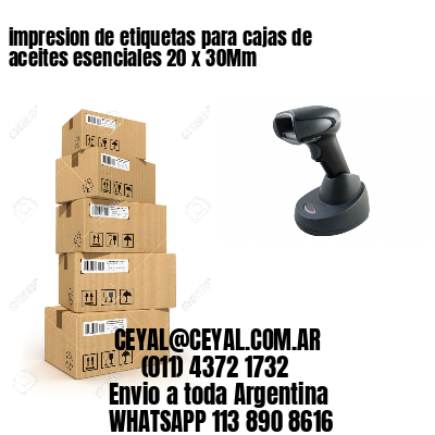impresion de etiquetas para cajas de aceites esenciales 20 x 30Mm