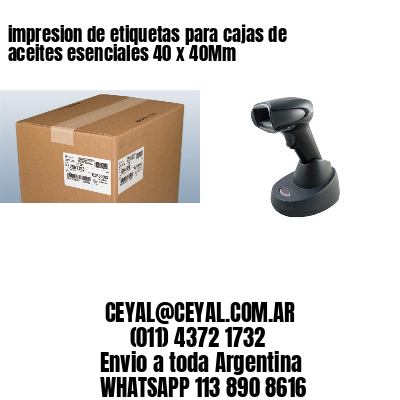 impresion de etiquetas para cajas de aceites esenciales 40 x 40Mm