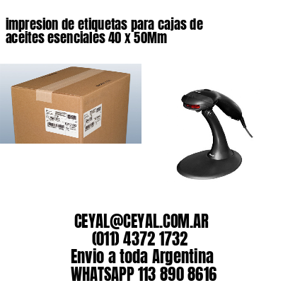 impresion de etiquetas para cajas de aceites esenciales 40 x 50Mm