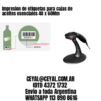 impresion de etiquetas para cajas de aceites esenciales 40 x 60Mm