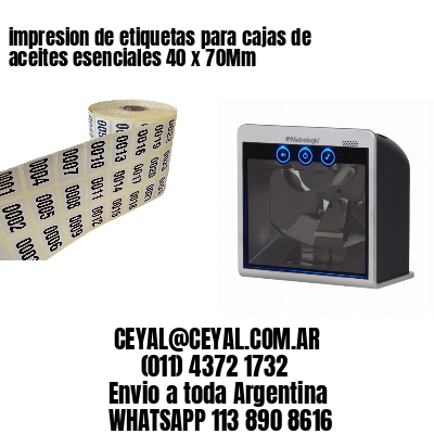 impresion de etiquetas para cajas de aceites esenciales 40 x 70Mm