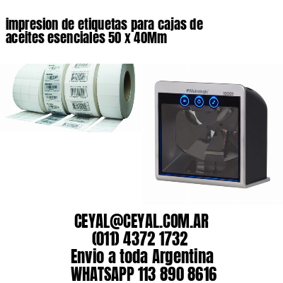 impresion de etiquetas para cajas de aceites esenciales 50 x 40Mm