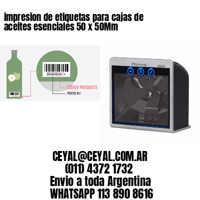 impresion de etiquetas para cajas de aceites esenciales 50 x 50Mm