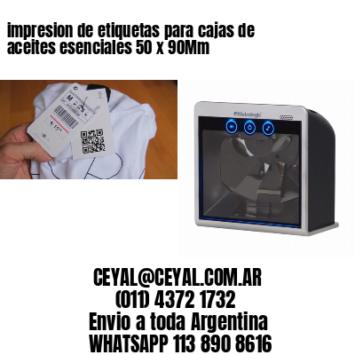 impresion de etiquetas para cajas de aceites esenciales 50 x 90Mm