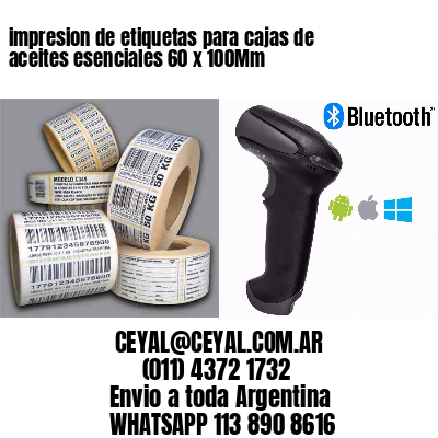 impresion de etiquetas para cajas de aceites esenciales 60 x 100Mm