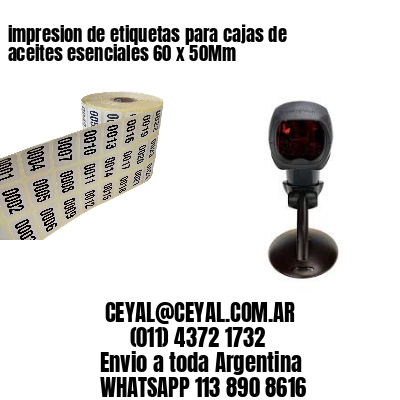 impresion de etiquetas para cajas de aceites esenciales 60 x 50Mm