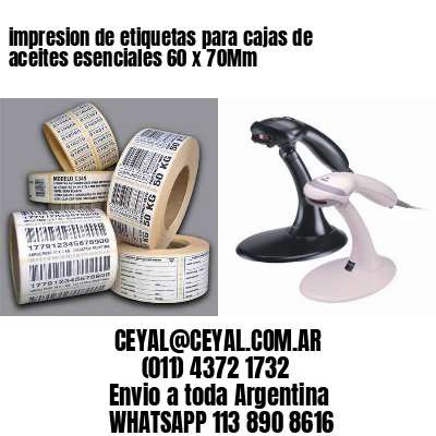 impresion de etiquetas para cajas de aceites esenciales 60 x 70Mm