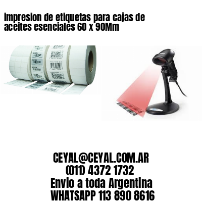 impresion de etiquetas para cajas de aceites esenciales 60 x 90Mm