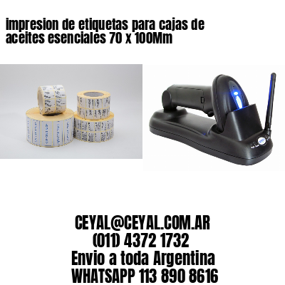 impresion de etiquetas para cajas de aceites esenciales 70 x 100Mm