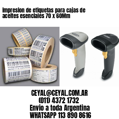 impresion de etiquetas para cajas de aceites esenciales 70 x 60Mm