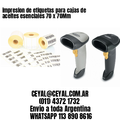 impresion de etiquetas para cajas de aceites esenciales 70 x 70Mm