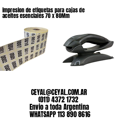 impresion de etiquetas para cajas de aceites esenciales 70 x 80Mm