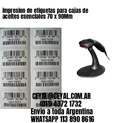 impresion de etiquetas para cajas de aceites esenciales 70 x 90Mm
