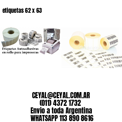 etiquetas 62 x 63