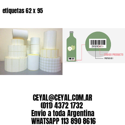 etiquetas 62 x 95