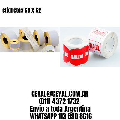 etiquetas 68 x 62